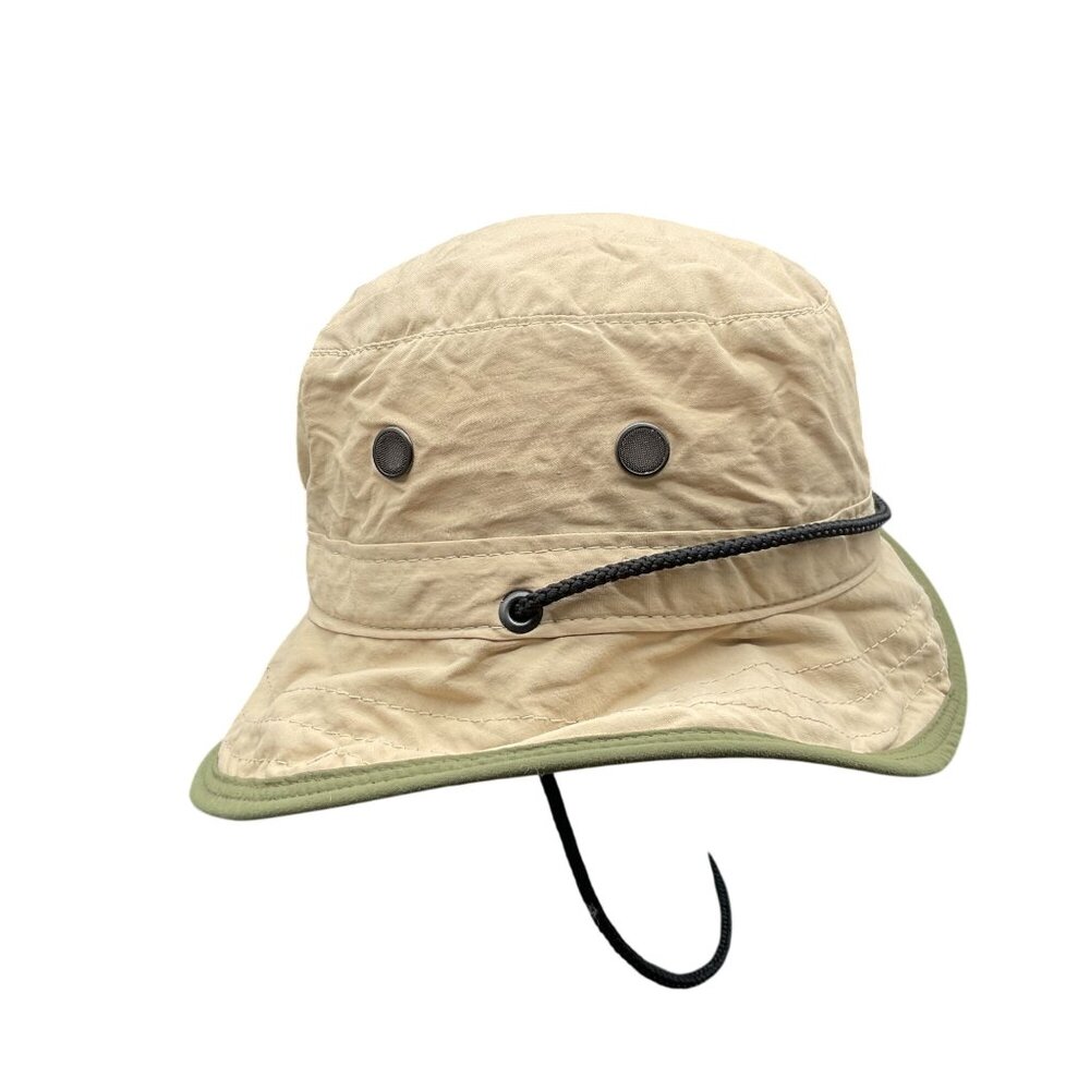 Watership Trading Co. Khaki Boonie Hat Green Brim Size S Cotton Blend Unisex USA